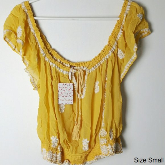 Free People Sunshine Paisley Park Peasant top - Picture 3 of 10